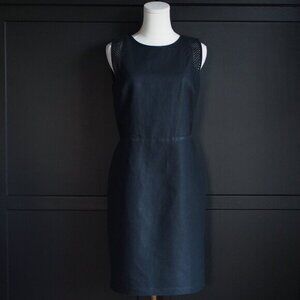 Loft | Linen/Cotton Sleeveless A-Line Eyelet LBD Dress